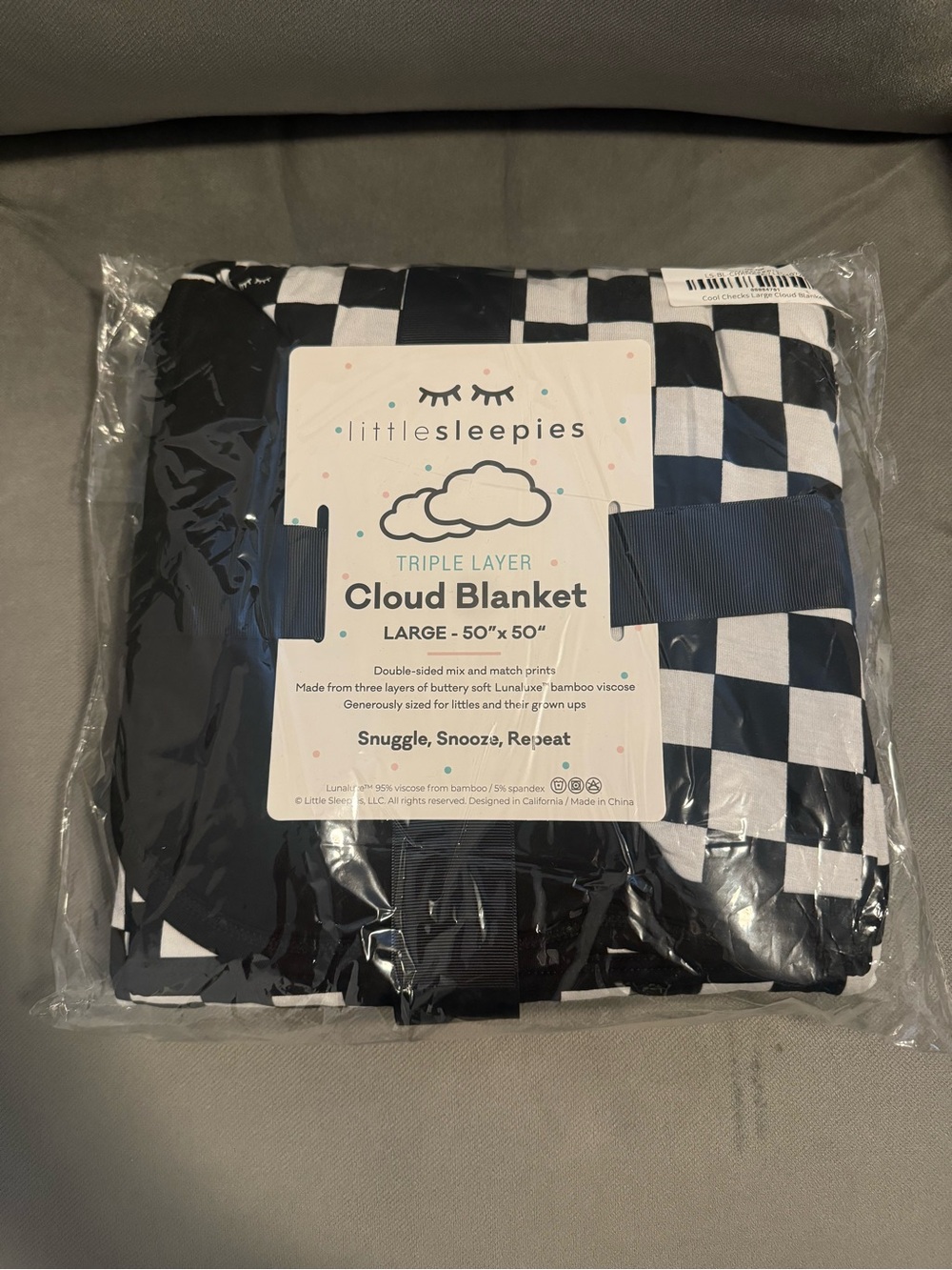 Little Sleepies Cool checks cloud